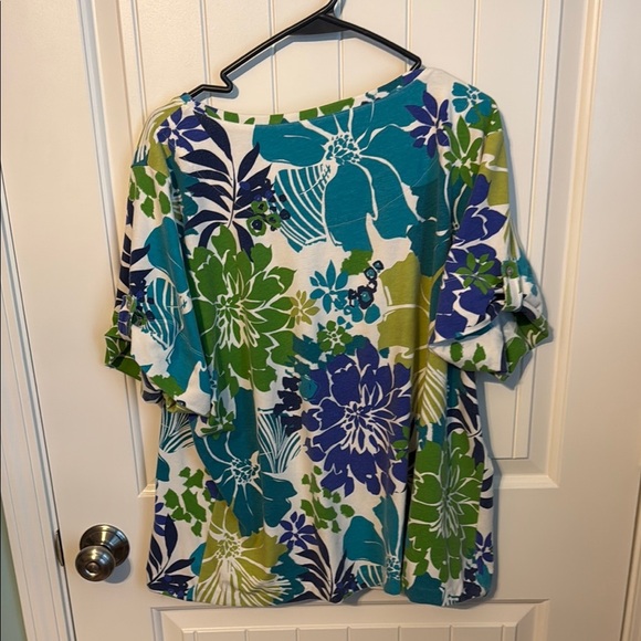Ruby rd Floral Print Women's Top 2X - Picture 4 of 4
